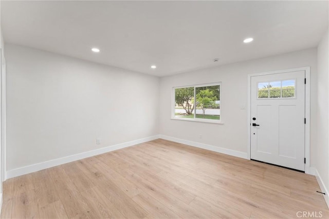 920 W Hollyvale St, Azusa, CA 91702 - entrance foyer with plenty of natural light, light wood finished floors, baseboards, and recessed lighting