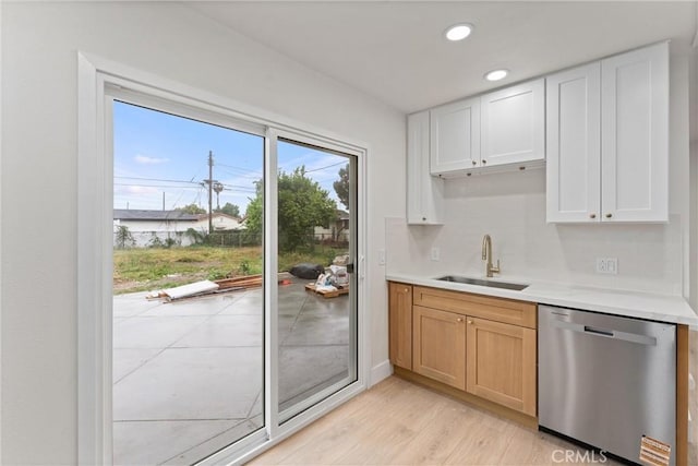 920 W Hollyvale St, Azusa, CA 91702 - indoor wet bar with dishwasher, light wood-type flooring, and recessed lighting