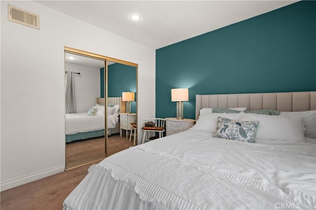 8784 Lurline St, Rancho Cucamonga, CA 91701 - bedroom with carpet, a closet, recessed lighting, and baseboards