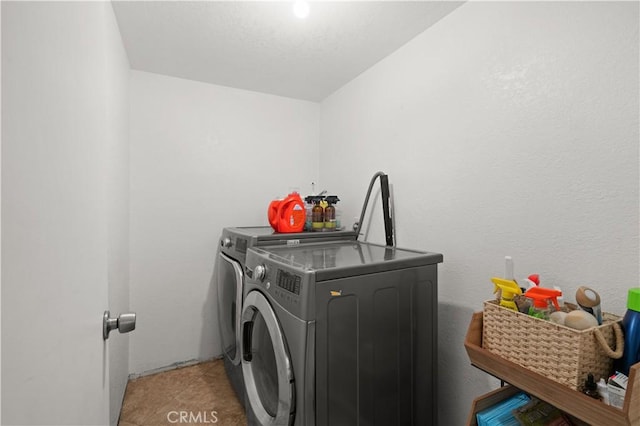 8784 Lurline St, Rancho Cucamonga, CA 91701 - laundry area with independent washer and dryer and light tile patterned floors