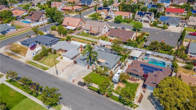 aerial view with a residential view