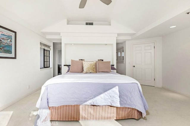 776 Avenida Salvador, San Clemente, CA 92672 - bedroom with ceiling fan, visible vents, light carpet, and baseboards