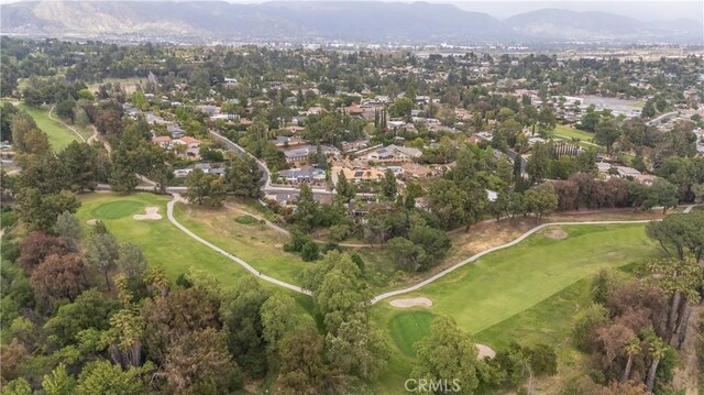 11652 Mclennan Ave, Granada Hills, CA 91344 - aerial view with a residential view, a mountain view, and golf course view