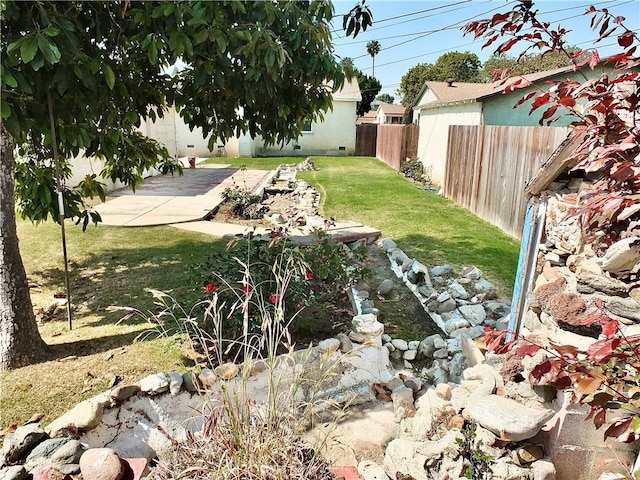 view of yard with fence private yard
