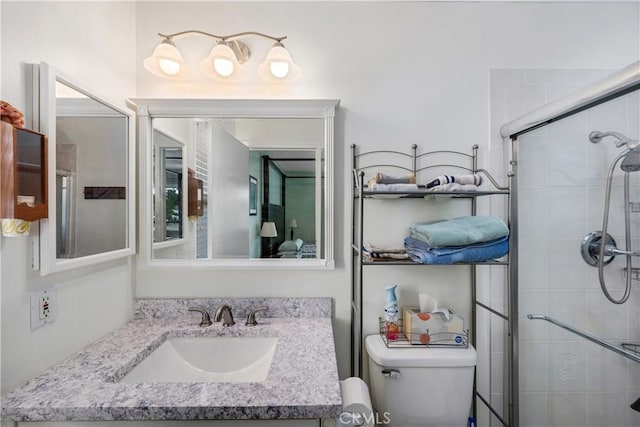 28970 Exmoor Ct, Menifee, CA 92586 - bathroom featuring tiled shower and vanity