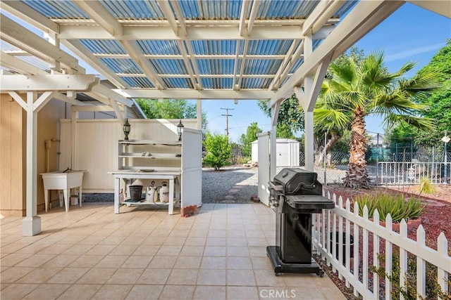 28970 Exmoor Ct, Menifee, CA 92586 - view of patio / terrace with a pergola and a grill