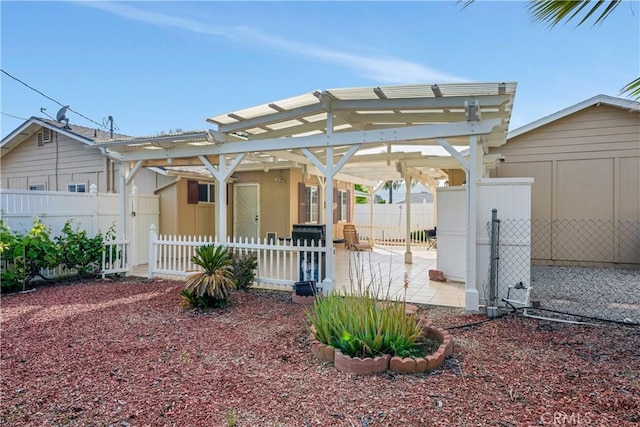 28970 Exmoor Ct, Menifee, CA 92586 - view of patio / terrace with a pergola and fence private yard