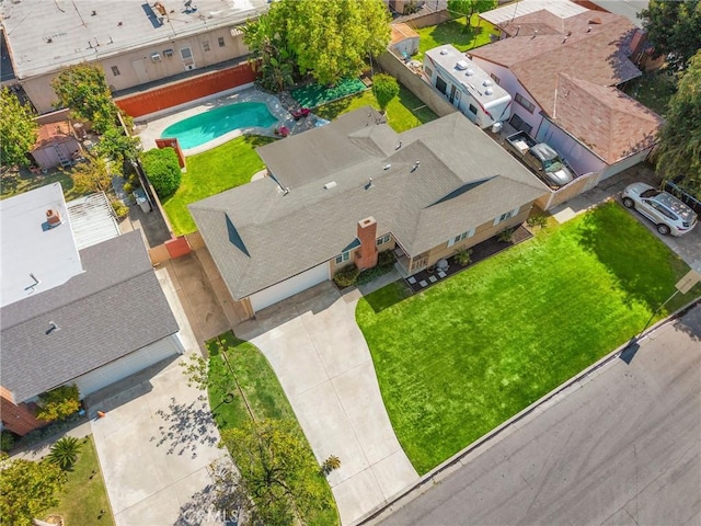 2574 W Heffron Dr, Anaheim, CA 92804 - drone / aerial view featuring a residential view