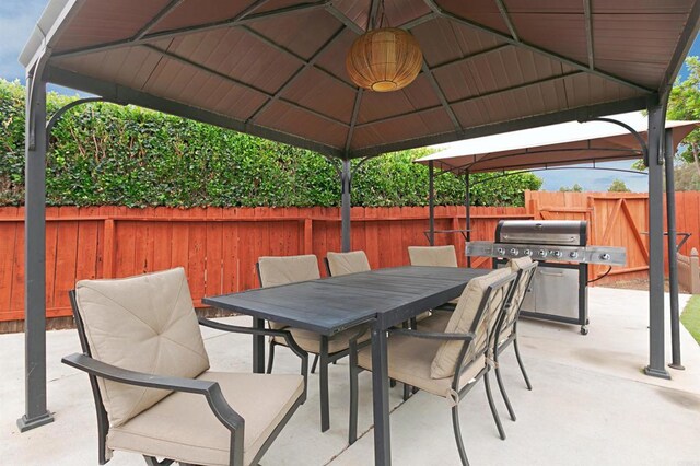 1684 Charlie Horse Way, Oceanside, CA 92057 - view of patio / terrace featuring outdoor dining space, area for grilling, and a gazebo