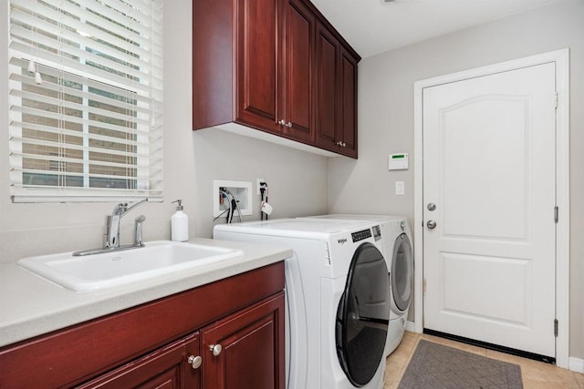 2258 Aventurine Pl, Carlsbad, CA 92009 - washroom with cabinet space, independent washer and dryer, and light tile patterned floors