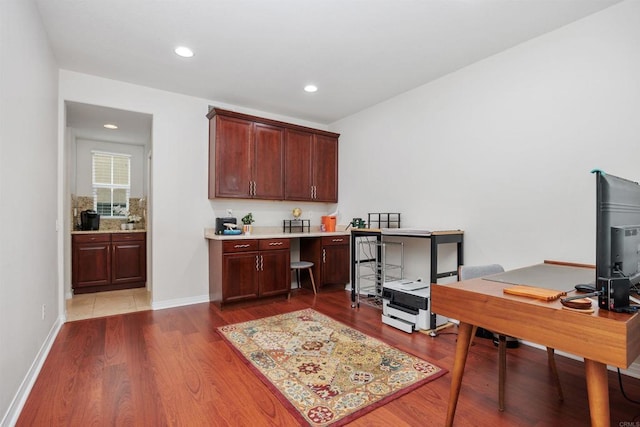 2258 Aventurine Pl, Carlsbad, CA 92009 - office space featuring dark wood-type flooring, baseboards, and recessed lighting