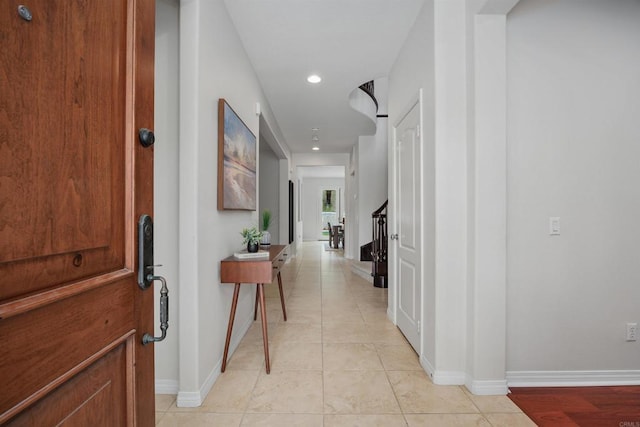 2258 Aventurine Pl, Carlsbad, CA 92009 - entrance foyer featuring recessed lighting, baseboards, and light tile patterned flooring