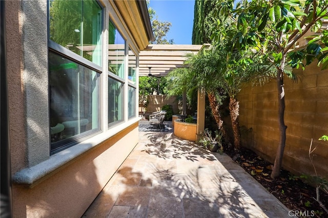 view of patio / terrace with a fenced backyard