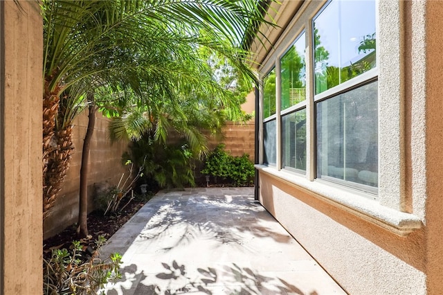view of patio with a fenced backyard