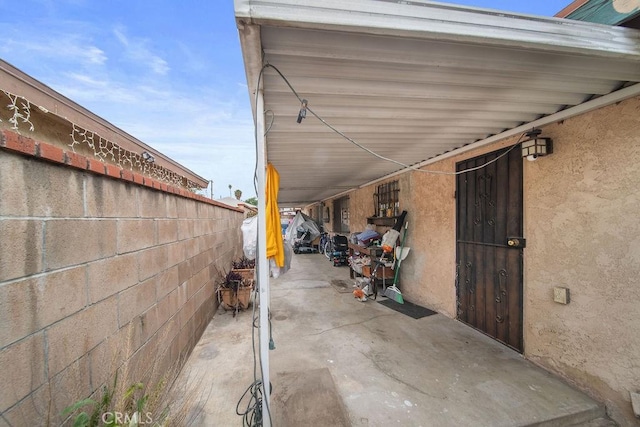 view of patio with fence