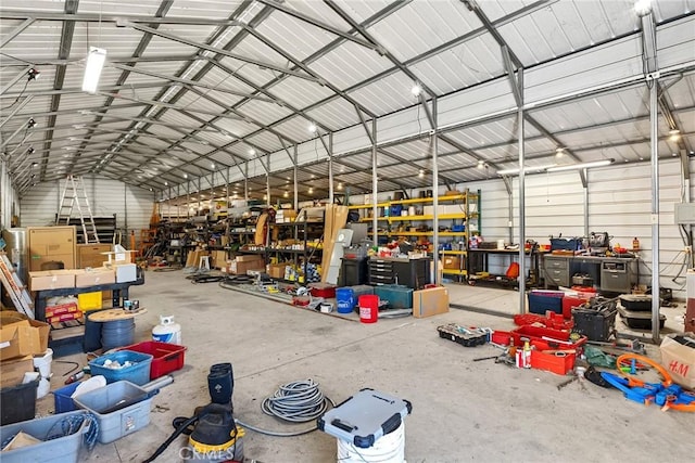 26231 Wilson St, Los Molinos, CA 96055 - garage with a workshop area and metal wall