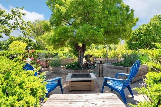 26231 Wilson St, Los Molinos, CA 96055 - view of patio / terrace featuring fence and a fire pit