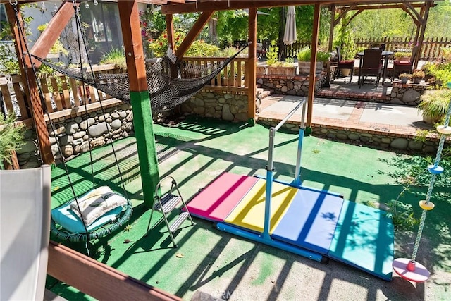 26231 Wilson St, Los Molinos, CA 96055 - exterior space with a patio and fence