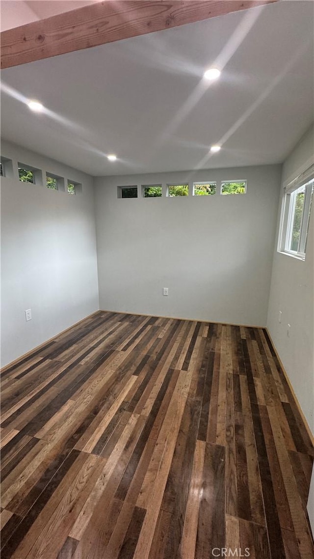 spare room featuring hardwood / wood-style flooring