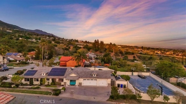 9179 Hidden Farm Rd, Rancho Cucamonga, CA 91737 - birds eye view of property featuring a mountain view and a residential view
