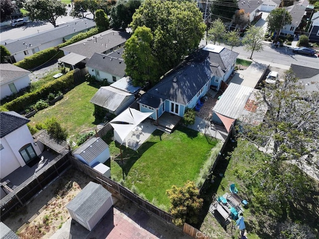 bird's eye view featuring a residential view
