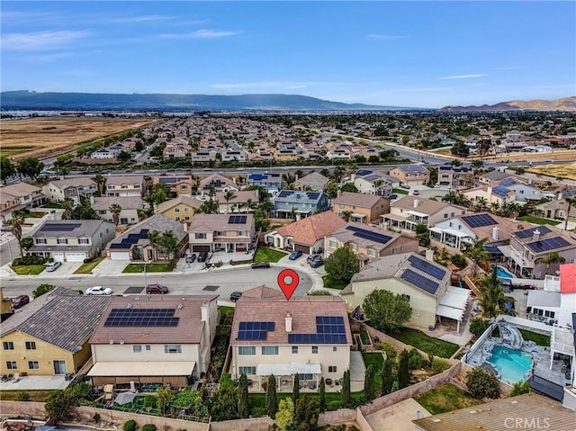 11913 Solitaire Ct, Jurupa Valley, CA 91752 - bird's eye view featuring a residential view and a mountain view