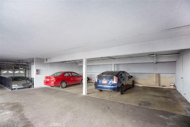view of parking garage