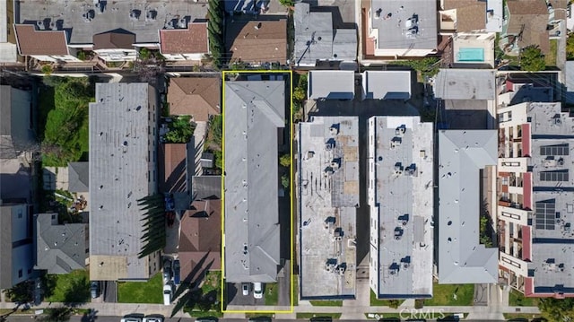 aerial view with a residential view