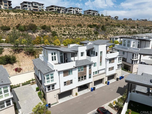 aerial view with a residential view