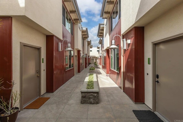 view of property exterior with stucco siding