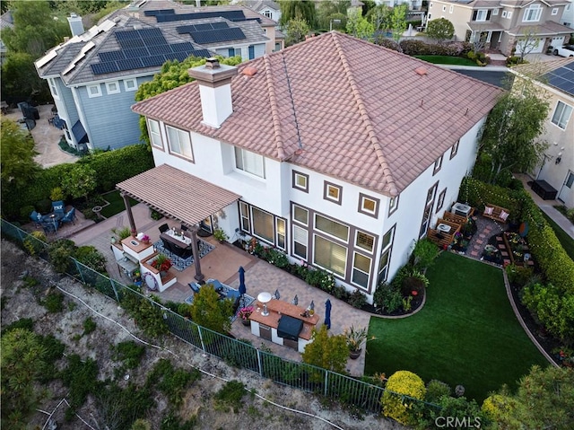 drone / aerial view featuring a residential view