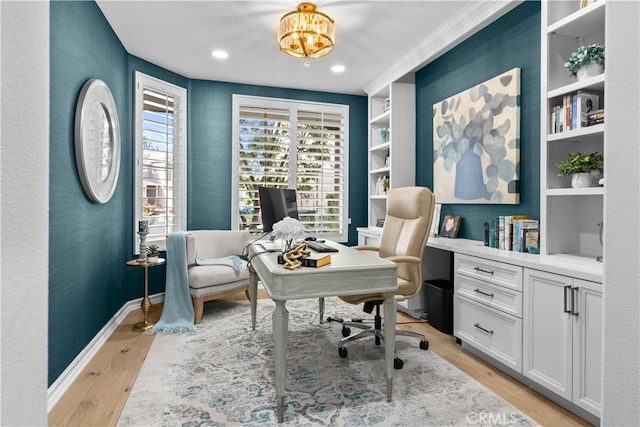 2 Kennedy Ct, Coto De Caza, CA 92679 - office featuring plenty of natural light and light wood-style flooring