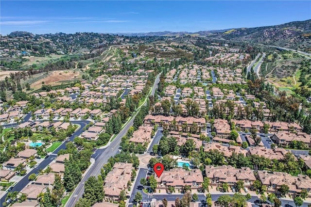 2641 Dunstan Dr, Tustin, CA 92782 - bird's eye view featuring a residential view and a mountain view