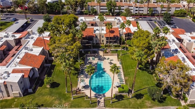 2240 S Palm Canyon Dr Unit 20, Palm Springs, CA 92264 - aerial perspective of suburban area with a pool area