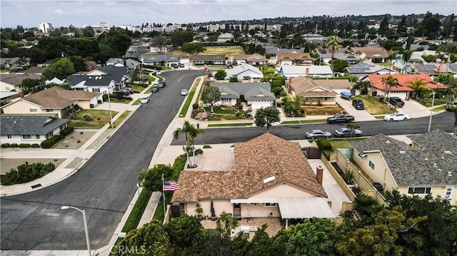 drone / aerial view with a residential view