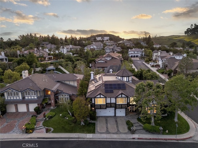 drone / aerial view featuring a residential view