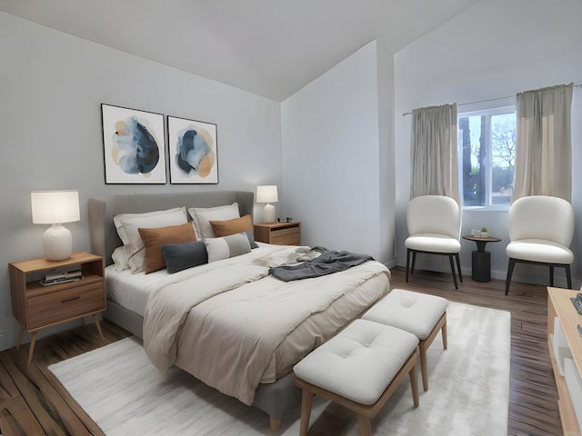 15408 Glentree Rd, Valley Center, CA 92082 - bedroom with lofted ceiling and wood finished floors
