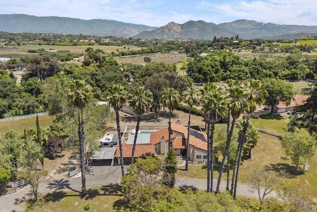 15408 Glentree Rd, Valley Center, CA 92082 - aerial view of property and surrounding area featuring mountains