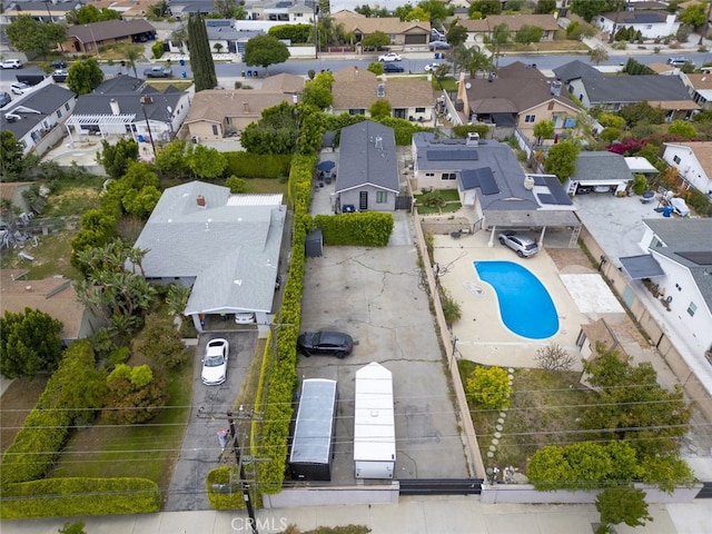 bird's eye view with a residential view