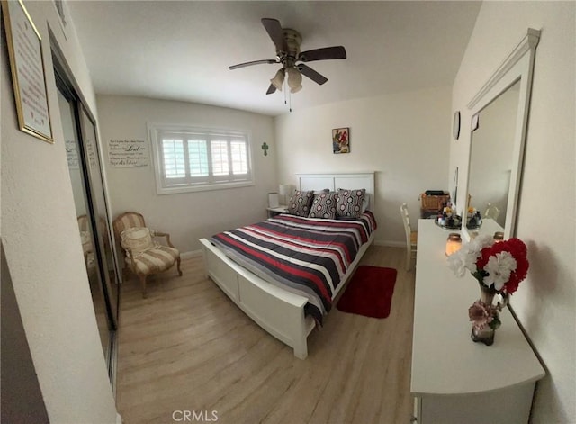 19522 Caney Ave, Carson, CA 90746 - bedroom featuring light wood-type flooring, baseboards, and ceiling fan
