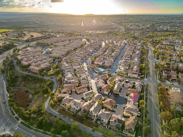 aerial view featuring a residential view