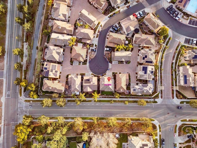 aerial view featuring a residential view