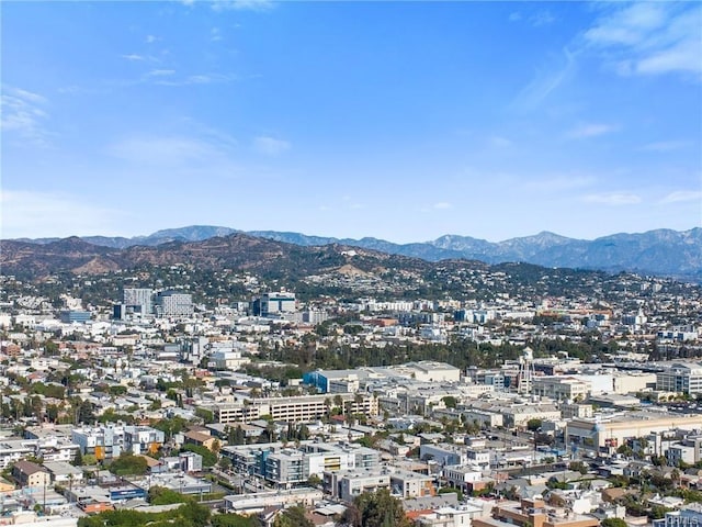 exterior space featuring a mountain view