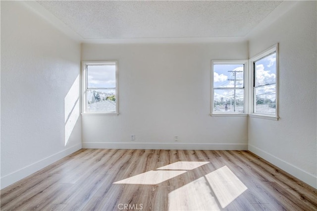 1144 W 57th St, Los Angeles, CA 90037 - unfurnished room featuring light wood-type flooring, a textured ceiling, and a healthy amount of sunlight