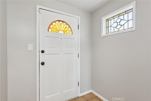 17048 Baltar St, Lake Balboa, CA 91406 - entryway with baseboards and light tile patterned floors