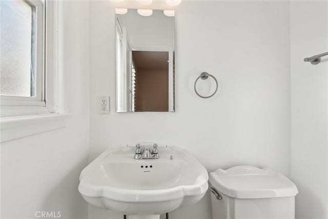 half bath with a sink
