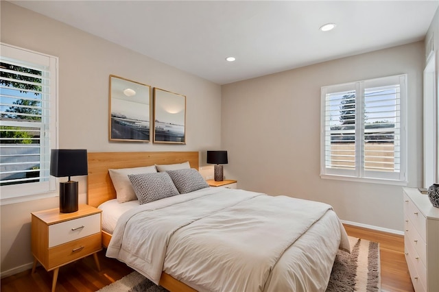 17048 Baltar St, Lake Balboa, CA 91406 - bedroom with recessed lighting, baseboards, and wood finished floors