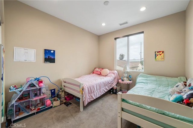 2677 E Tyler St, Long Beach, CA 90810 - carpeted bedroom with recessed lighting and visible vents