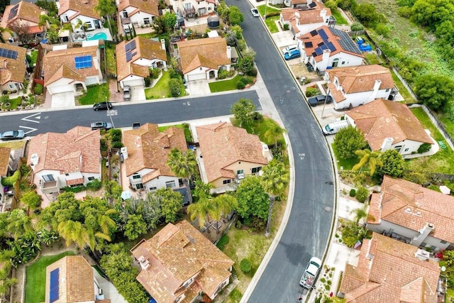 aerial view featuring a residential view