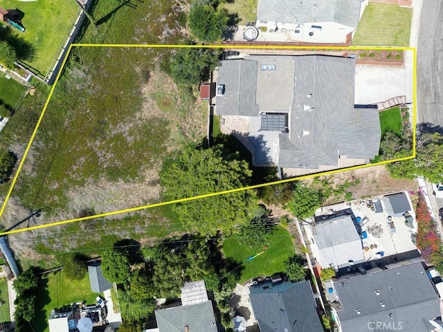 aerial overview of property's location featuring property parcel outlined